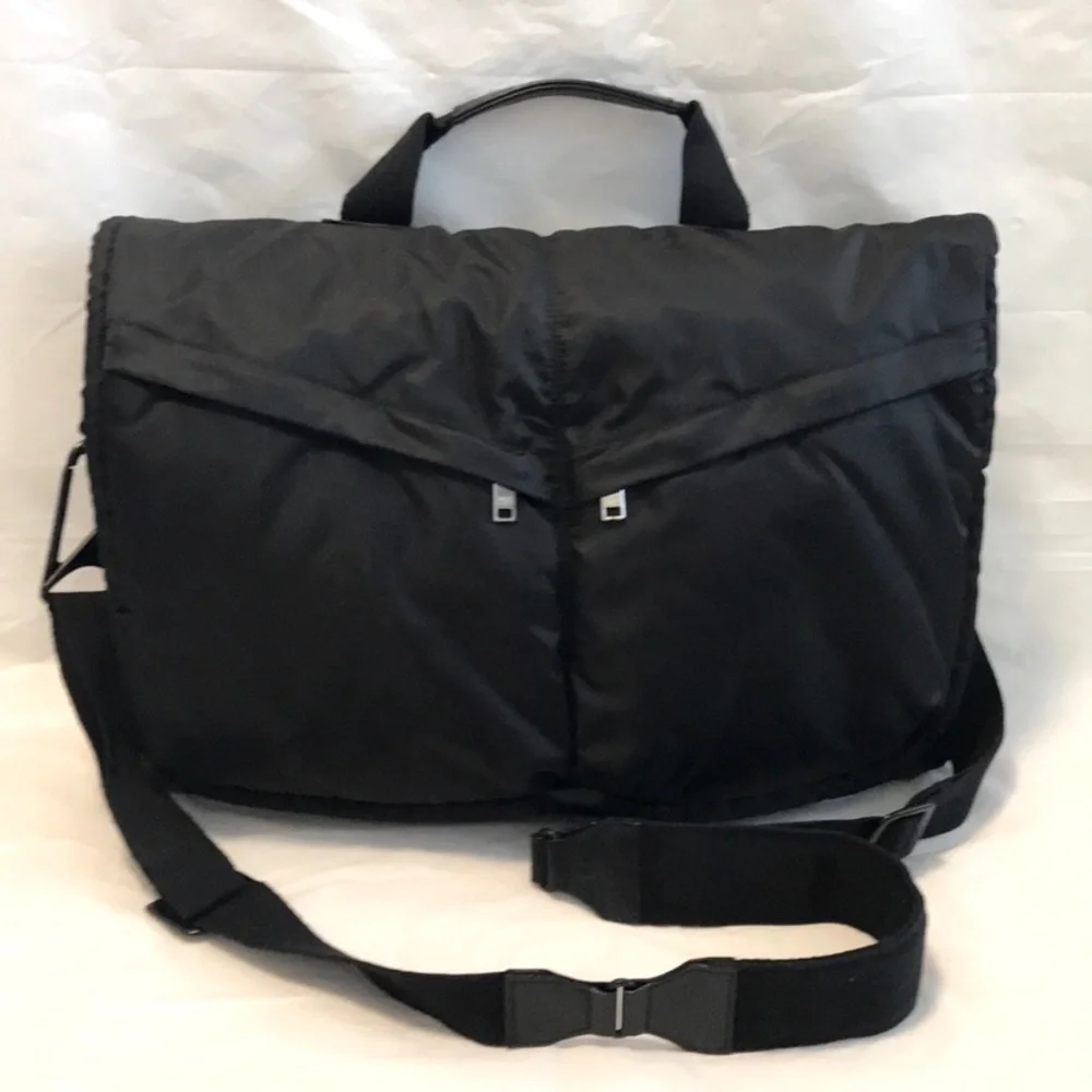 Y-3 Yohji Yamamoto + Adidas Black Messenger Bag